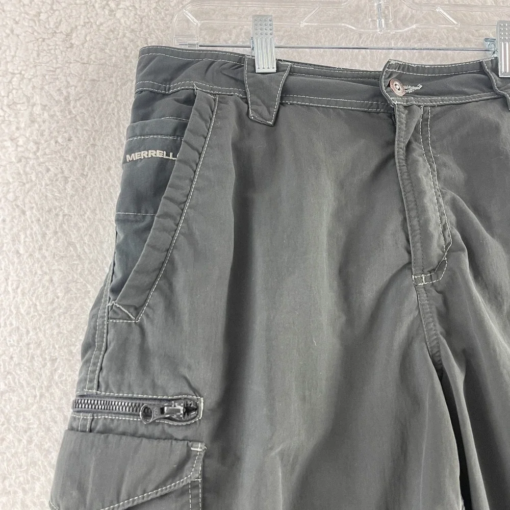 Merrell Cargo Shorts‎ Mens Size 34 Gray Opti-Wick UPF 50+ Outdoors Casual Hiking